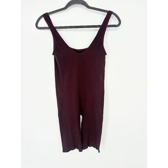 FP Free People MOVEMENT Biker Short One Piece Size M/L Burgundy Sexy Active Gym - Picture 4 of 7